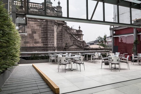 terraza del centro cultural de espaa, bar-restaurante. centro, ciudad de mxico