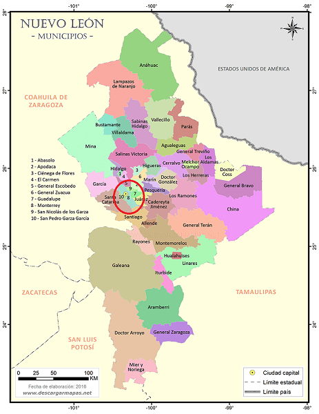 ubicación de monterrey