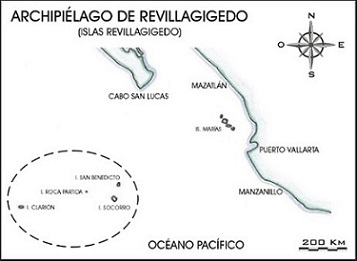 archipilago de 
 revillagigedo, ubicacin